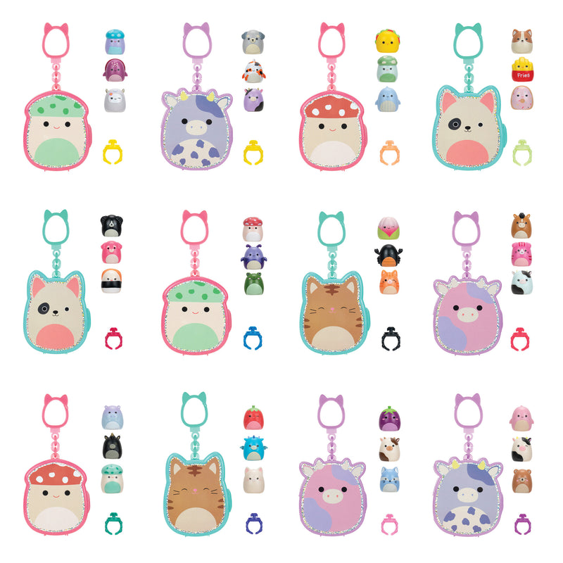Squish-a-longs Clip & Go - Incluye 3 Estuches Mini-Squish y Clip