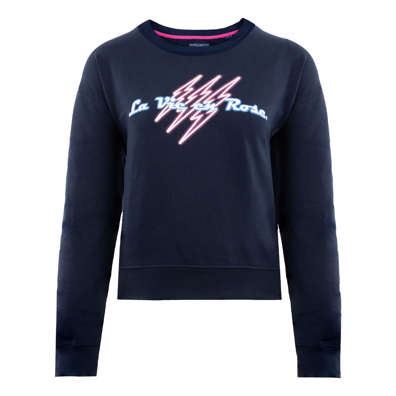 Sweat LVER Néon Col Rond Stade Français Paris Marine Femme