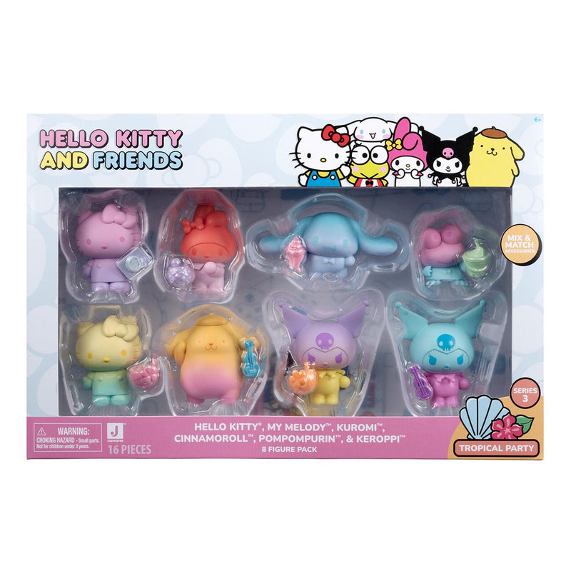 Conjunto de Figuras de 2 Pulgadas Hello Kitty y Amigos Ombre Tropical