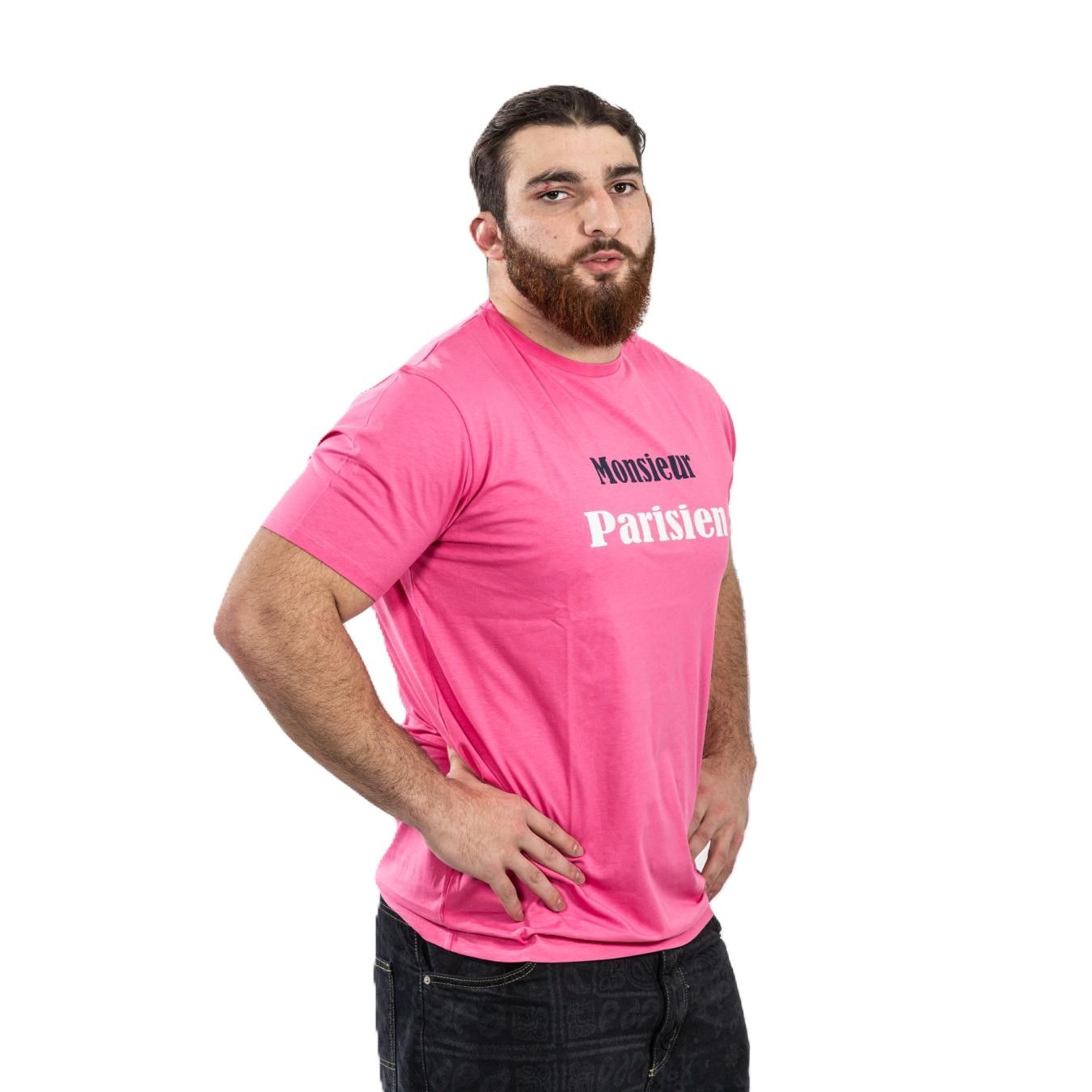 T-shirt Monsieur Parisien Stade Français Paris Rose Homme