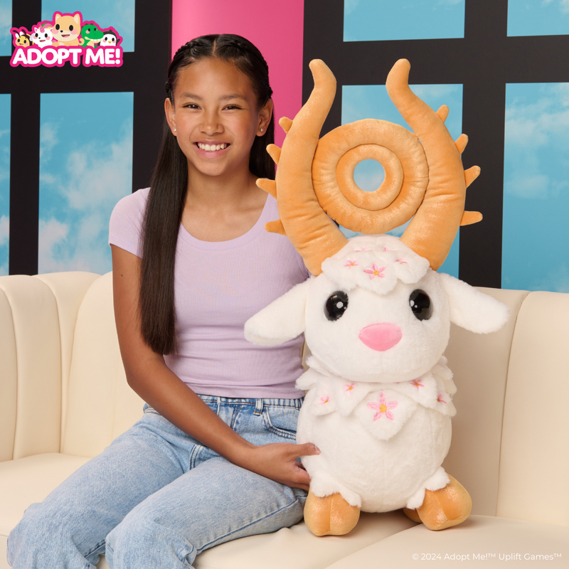 ¡Adopta a Me! Peluche gigante de 28 pulgadas con cuerno dorado (incluido artículo virtual exclusivo)