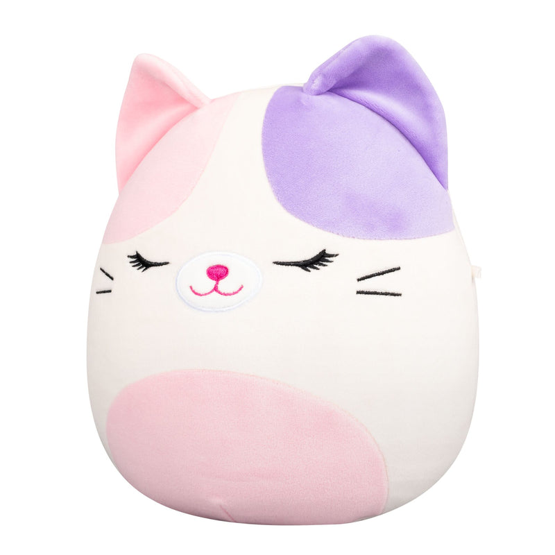 Gato calico rosa y morado de 8 pulgadas, Nell