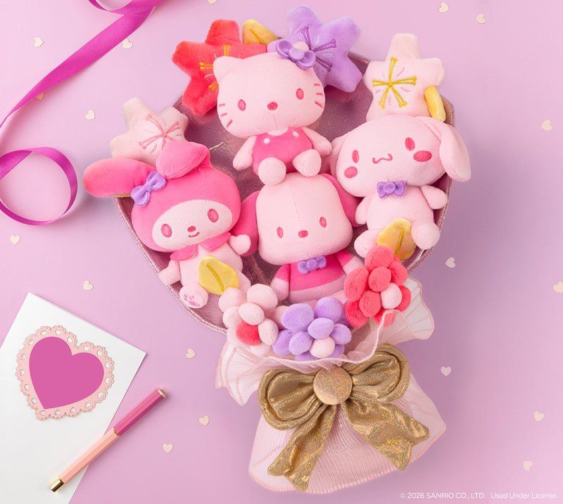 Hello Kitty y Amigos: Ramo de Muñecos Limitado de 14 Pulgadas, Colección de Coleccionista Ultra-Premier
