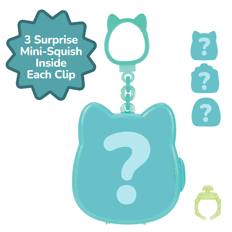 Squish-a-longs Clip & Go - Incluye 3 Estuches Mini-Squish y Clip