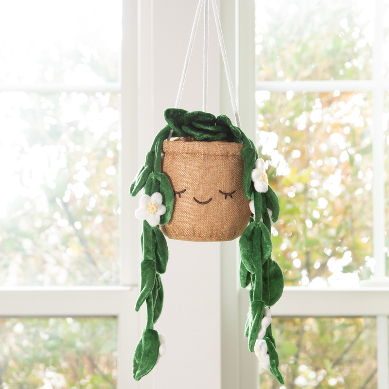 Invernadero de Russ: Maceta colgante con flores de felpa