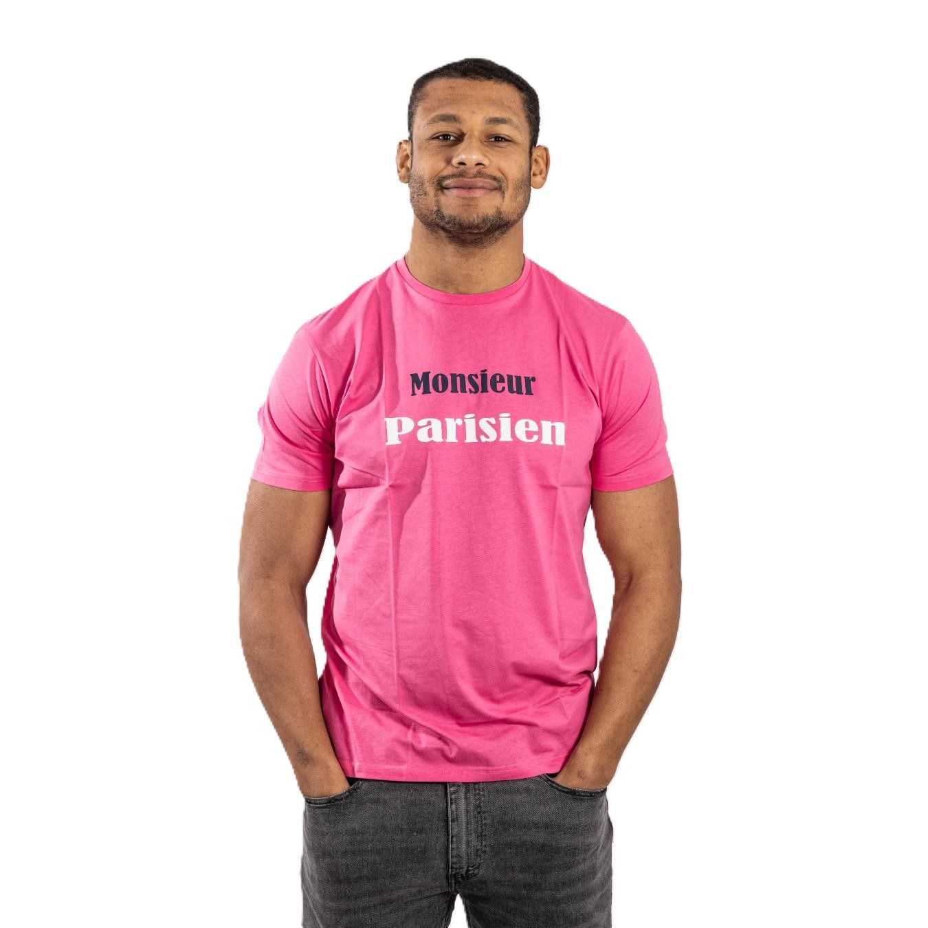 T-shirt Monsieur Parisien Stade Français Paris Rose Homme