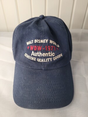 Walt Disney World Authentic WDW 1971 Navy Cap Hat Adjustable Baseball Vintage-image