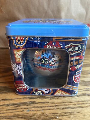 Walt Disney World 45th Anniversary Baseball New In Tin Orlando, Florida Mickey-image
