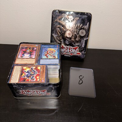 Yugioh Common bulk card lot W/ Collectors Tin-image