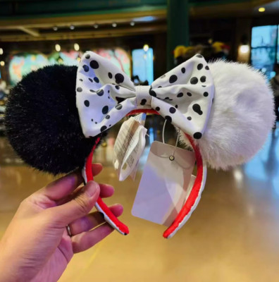 Disney^Parks 2025 Cruella Minnie Ears Halloween Headband HongKong Disneyland-image