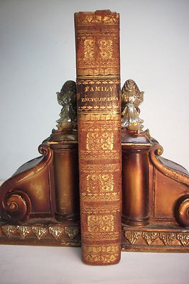 1831 FAMILY ENCYCLOPEDIA ARTS AND SCIENCES * Illustrated w Wood Cuts * Leather-image