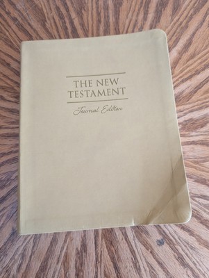 The New Testament Journal Edition Tan Faux Leather Cover LDS KJV Large Print-image