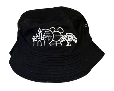Walt Disney World Disney Parks Bucket Hat Embroidered Hat Adult Black VGC-image