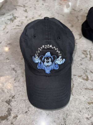 Vintage Walt Disney World Sorcerer Mickey Fantasia Strapback Dad Hat!-image