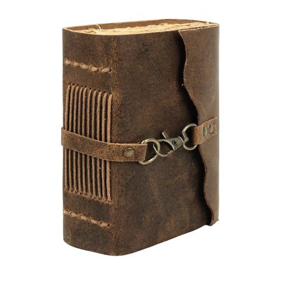 Leather Journal for Men, Handmade Vintage Journals Women, Writing, Bound Draw...-image