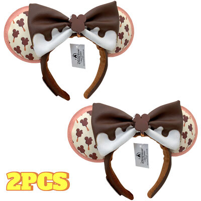 Disney~ Loungefly Mickey Ice Cream Bar Scented Minnie Mouse Headband Ears 2PCS-image