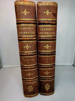 1856 Chambers Information For The People Vols 1 & 2 New Edition London Edinburgh-image