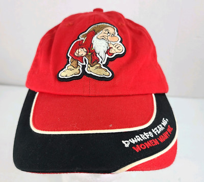 Walt Disney World Red Grumpy Adjustable Embroidered Baseball Hat Cap Adult Size-image