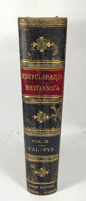 Encyclopedia Britannica 9th Ed Vol 9 FAL-FYZ Scribner's 1879 Quarter Leather-image