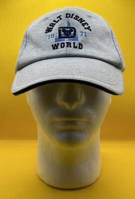 Gray Walt Disney World 1971 Strap Back Baseball Cap Hat OSFM Great Condition-image