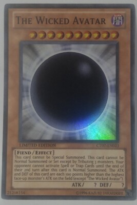Yu-Gi-Oh TCG The Wicked Avatar 2010 CT07-EN023 Limited Super Rare Lightly Played-image