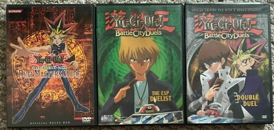 3 YU-GI-OH YUGIOH DVDS BATTLE CITY DUELS ~ ESP DUELIST 3 ~ DOUBLE DUEL 6 ~ MANGA-image