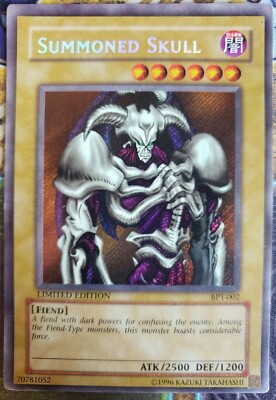 Yugioh Summoned Skull BPT-002 LIMITED EDITION Secret Rare Miscut Misprint-image