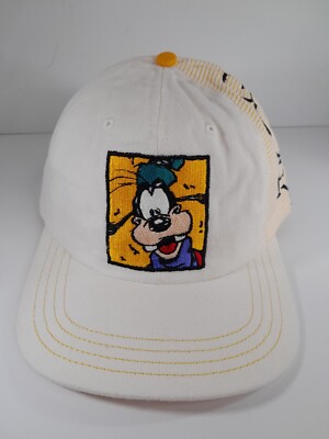 Vintage Walt Disney World Goofy's Hat Co. Embroidered Goofy Elastic Back USA OSF-image