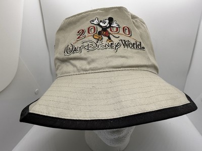 Vintage 2000 Walt Disney World BucketHat Mickey & Disney Parks Landmark Patches-image