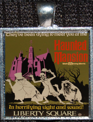 Haunted Mansion Attraction Poster WDW Liberty Square Necklace Disney Pendant-image