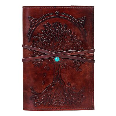 Leather Journal Writing Notebook - Antique Handmade Leather Bound Daily Notep...-image