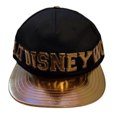 Walt Disney World Parks Black & Gold Adjustable Snapback Cap Hat Adult Size-image