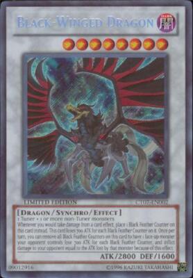 Black-Winged Dragon - CT07-EN002 - Secret Rare - Limited Edition Lightly Played -image