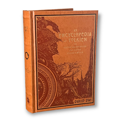 AN ENCYCLOPEDIA OF TOLKIEN by David Day Deluxe Leather Bound Illustrated Book-image