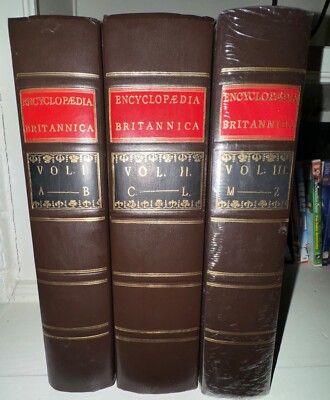 Encyclopedia Britannica First Edition 1771 3 Volume Facsimile Replica Set-image