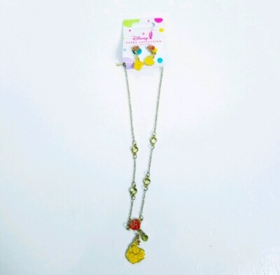 Disney Parks Collection Belle Jewelry Earrings and Necklace NEW-image
