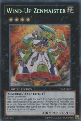 Wind-Up Zenmaister - CT08-EN002 - Secret Rare - Limited Edition x3 - Lightly Pla-image