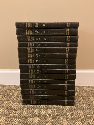 Vintage Compton's Pictured Encyclopedia Complete 15 Volume 1932 Hardback Books-image