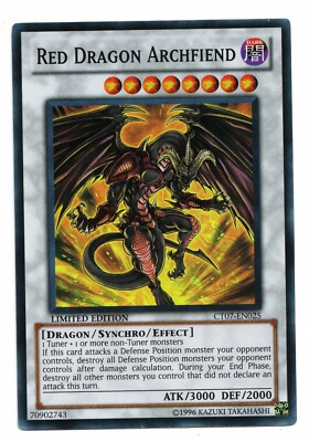 Yu-Gi-Oh Card: Red Dragon Archfiend CT07-EN025 Super Rare Limited Edition! NM-image