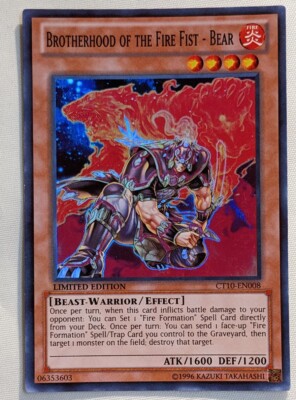 Yu-Gi-Oh! TCG:Brotherhood of the Fire Fist - Bear:CT10-EN008:Limited:Super Rare-image