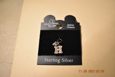 Disney Charm Sterling Silver Initial H New-image