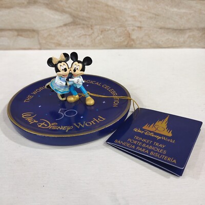 Walt Disney World 50Th Anniversary Mickey Minnie Mouse Jewelry Trinket Tray-image