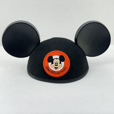 Walt Disney World Mickey Mouse Black Felt Hat Ears Original Disney Parks Adult-image