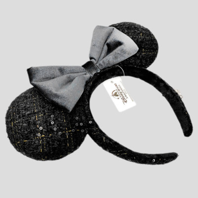 Japan Tokyo Disney`Resort Ears Ribbon Black HeadBand Minnie mouse-image