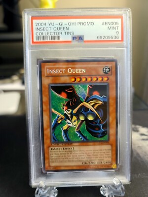 2004 Yu-Gi-Oh! Insect Queen CT1-EN005 Ltd Edition Collector Tin Promo PSA 9 MINT-image