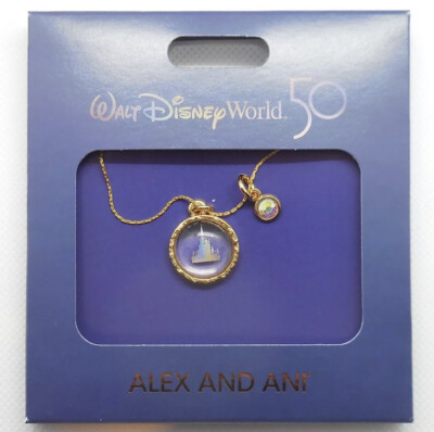 Walt Disney World 50th Anniversary Cinderella Castle Alex & Ani Necklace NWT-image