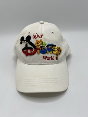 Walt Disney World White Snapback Baseball Hat Cap Adult Embroidered Mickey-image