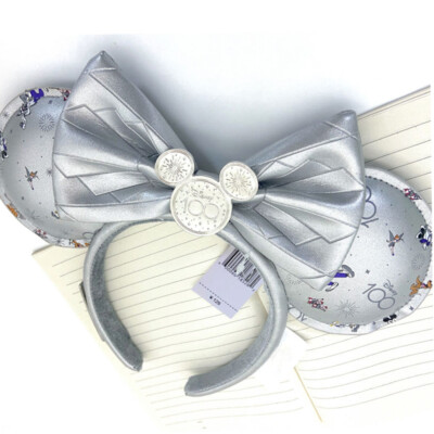 Disney.Parks 100th Anniversary Platinum Minnie Ears Headband Loungefly-image