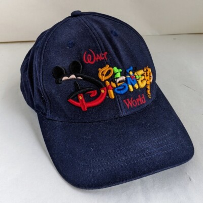Unisex Vintage 90s Walt Disney World Embroidered Character Letters Snapback Hat-image