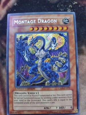 Yugioh LP Double Stamped Montage Dragon CT05-ENS01 Secret Rare-image